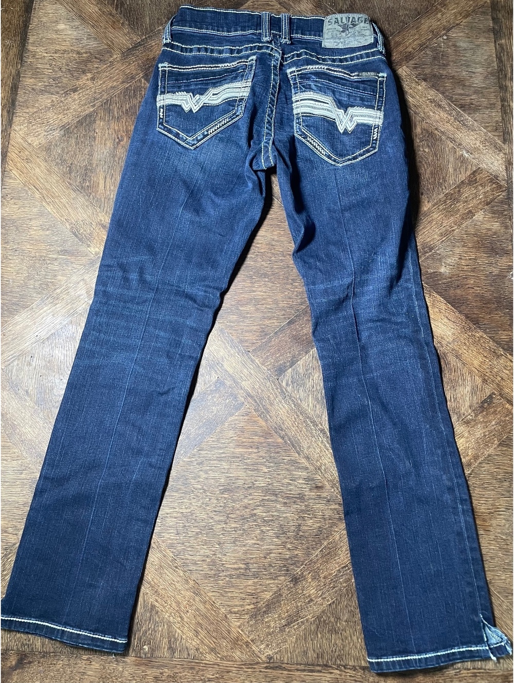 Salvage Supply Company embellished men’s Havoc straight jean dark wash 30x30 - Picture 2 of 10